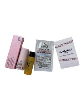 Assorted Beauty Samples Set - kerastase oil Burberry Kiehls